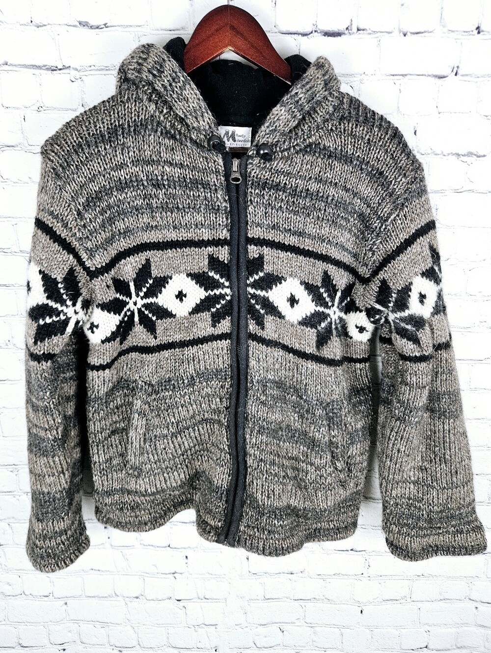 ROCKY MOUNTAIN OUTFITTERS | wool knit fleece lined zip hooded jacket